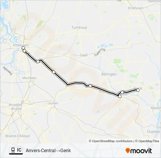 IC Train Line Map