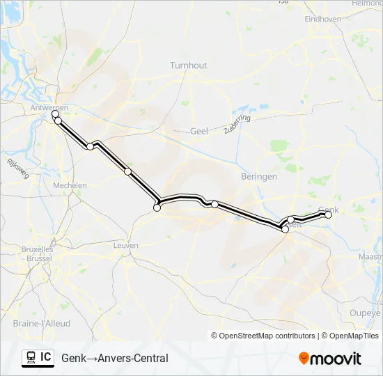 IC Train Line Map
