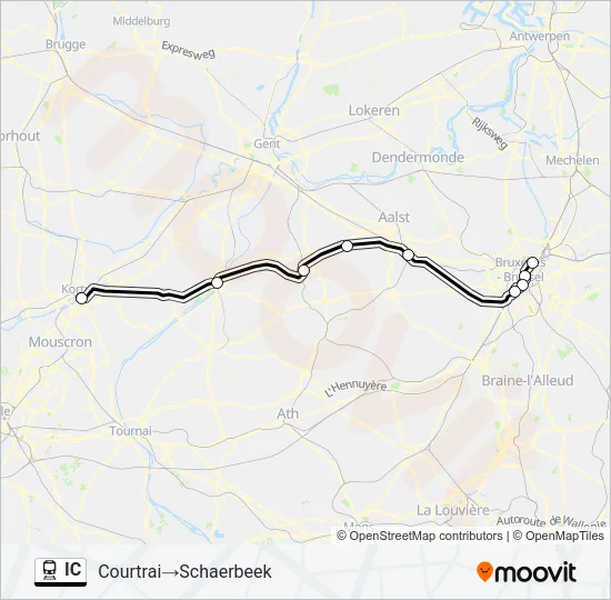 IC Train Line Map