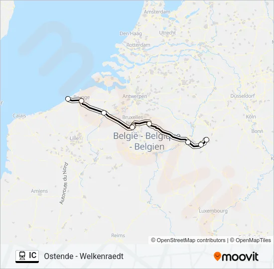IC Trein Line Map