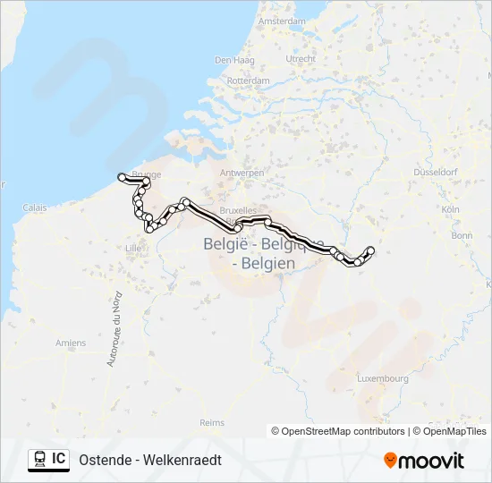 IC Train Line Map