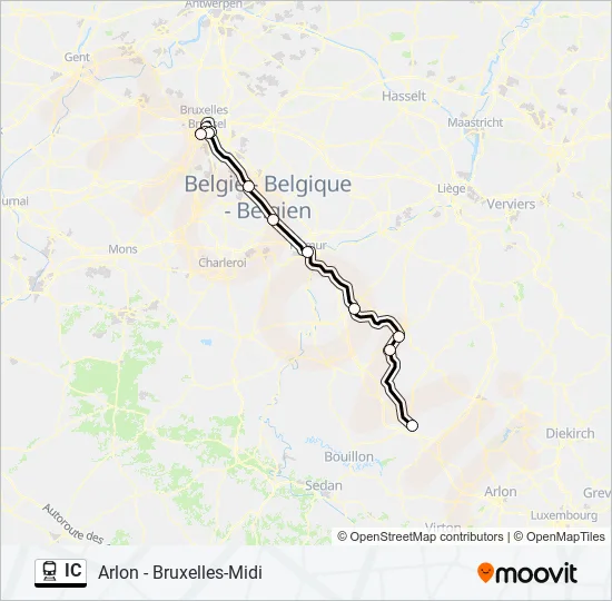 IC Train Line Map
