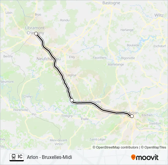 IC Train Line Map