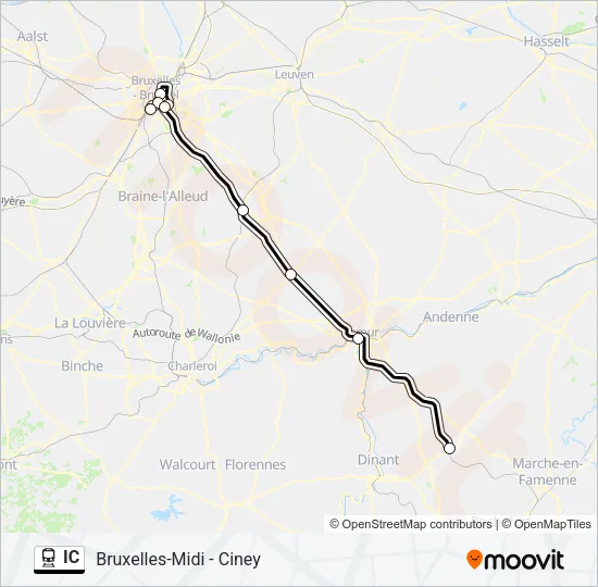 IC Train Line Map