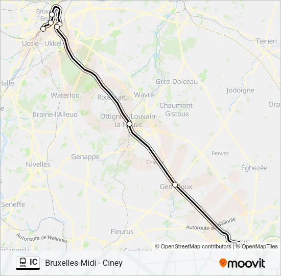 IC Train Line Map