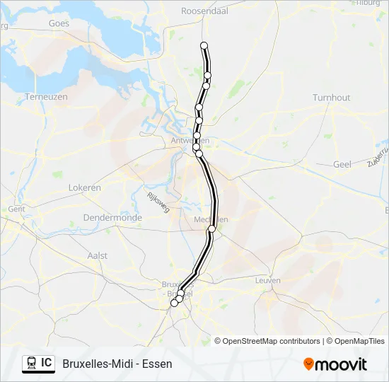IC Train Line Map