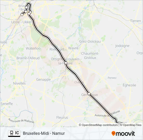 IC Train Line Map