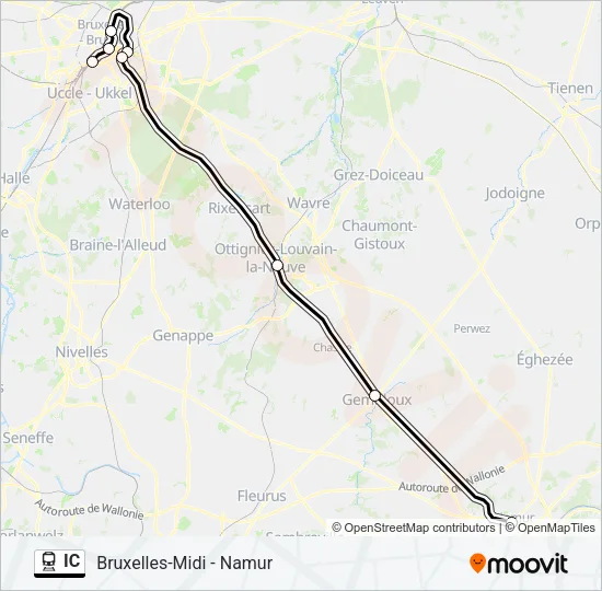 IC Train Line Map