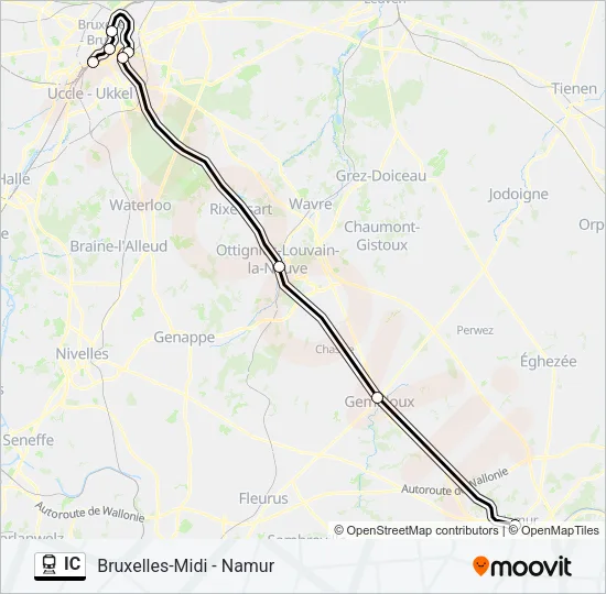 IC Trein Line Map