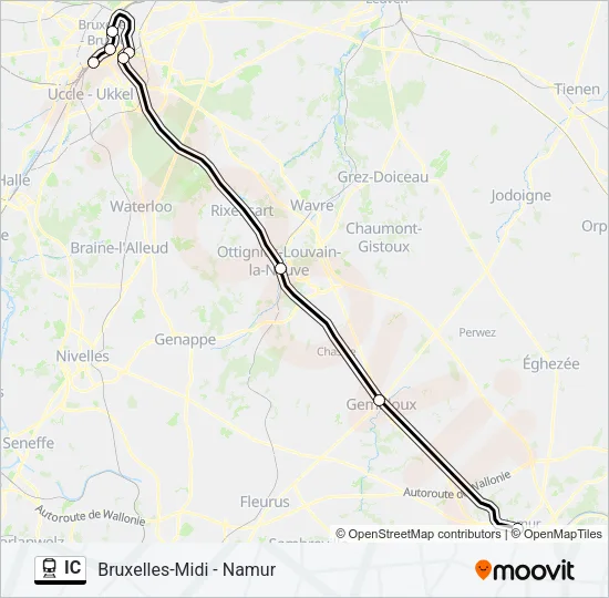 IC Train Line Map