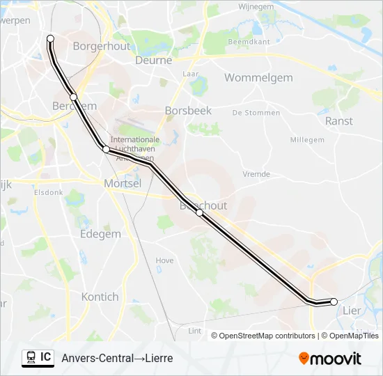 IC Train Line Map
