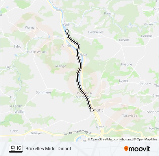 IC train Line Map