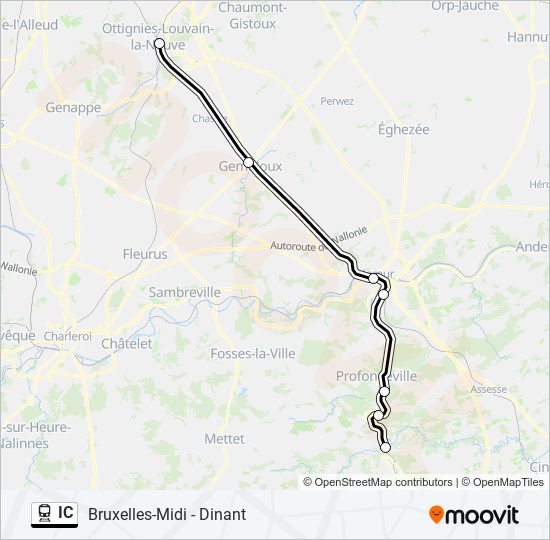 IC train Line Map