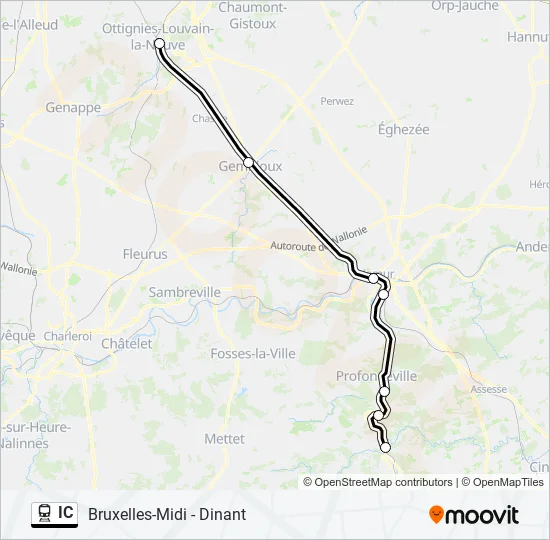 IC Train Line Map