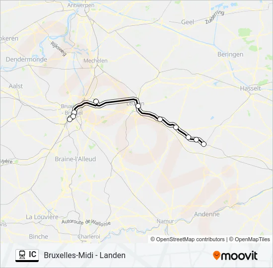 IC Train Line Map