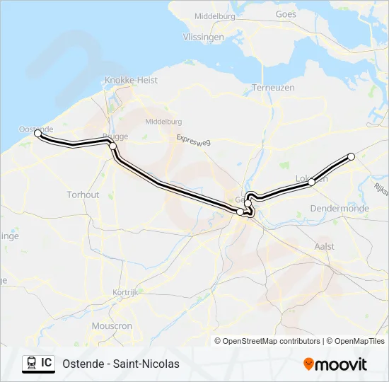 IC Train Line Map
