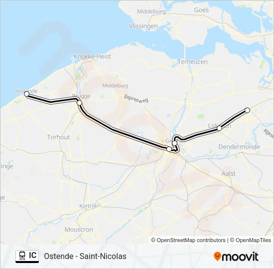 IC Trein Line Map