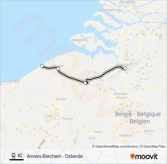 IC Train Line Map