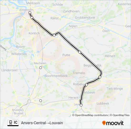 IC Train Line Map