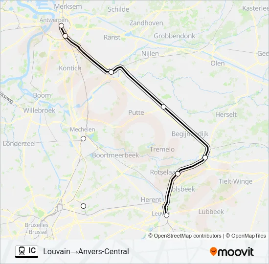 IC Trein Line Map