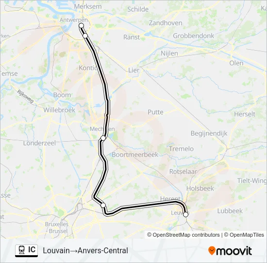 IC Trein Line Map