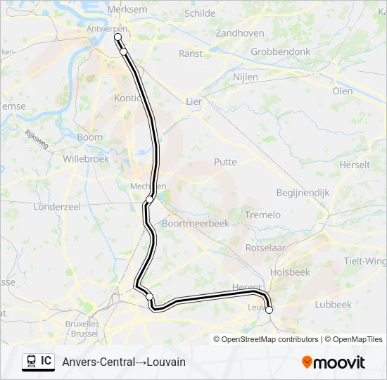 IC Train Line Map
