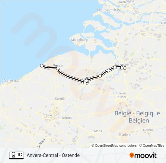 IC Trein Line Map