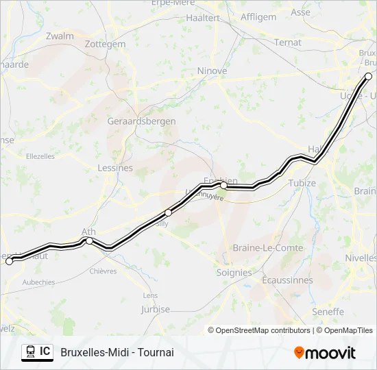 IC Train Line Map