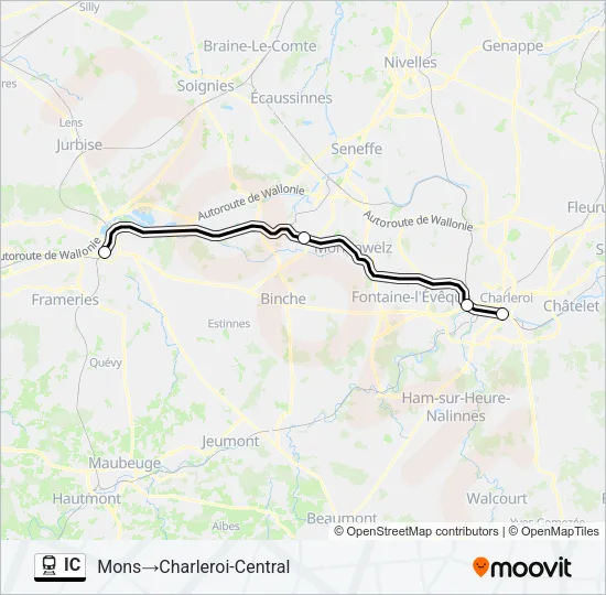 IC Train Line Map