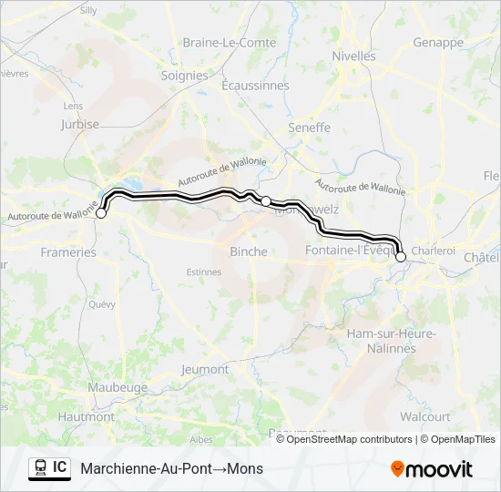 IC Train Line Map