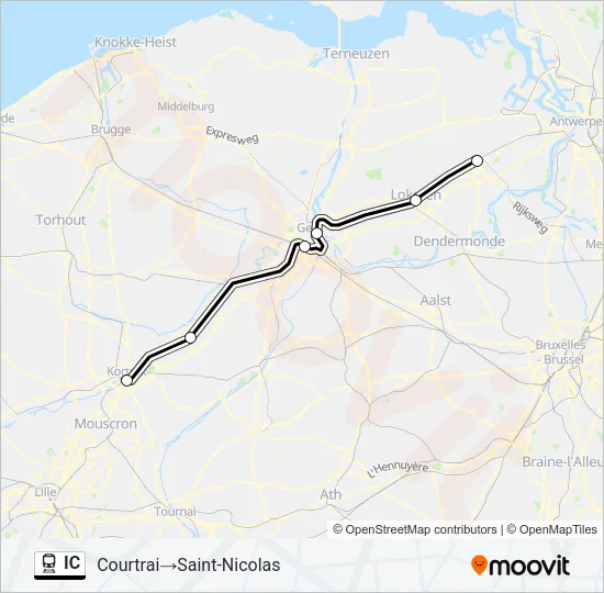 IC Train Line Map