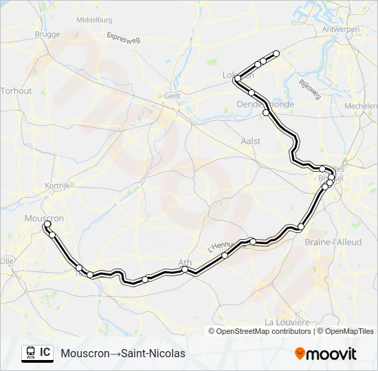 IC Train Line Map