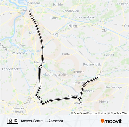 IC train Line Map