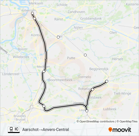 IC Train Line Map