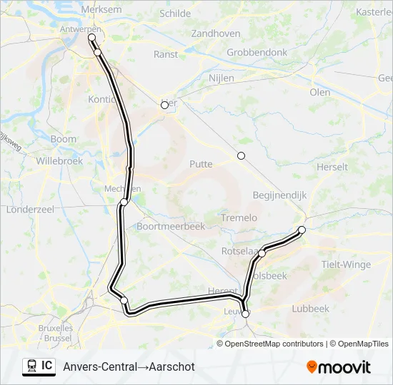 IC Train Line Map