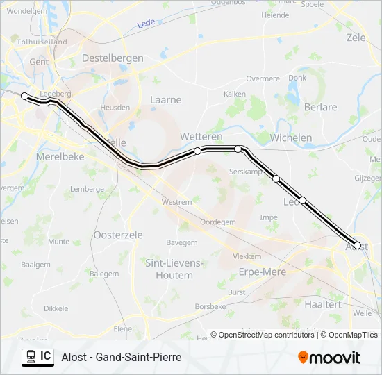 IC Train Line Map