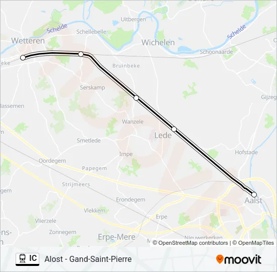IC Train Line Map
