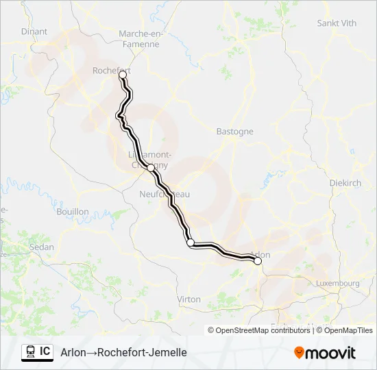 IC Trein Line Map