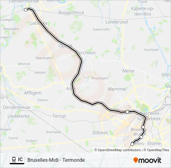 IC Train Line Map