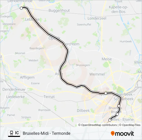 IC Train Line Map