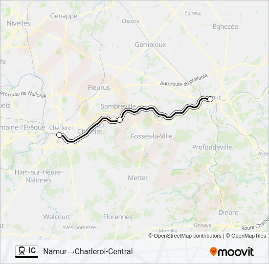 IC Train Line Map