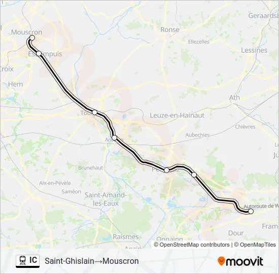 IC Train Line Map