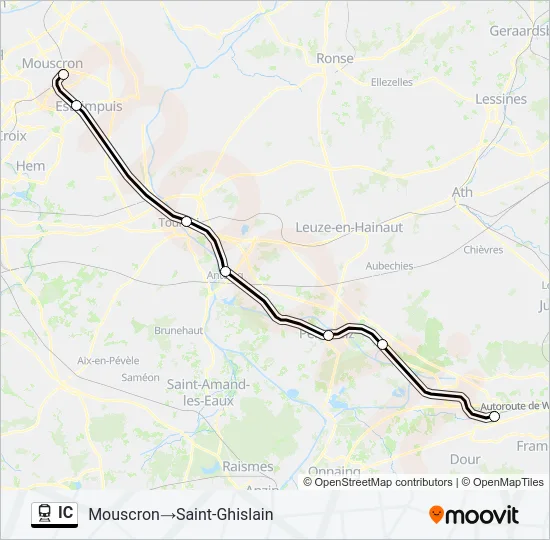 IC Train Line Map