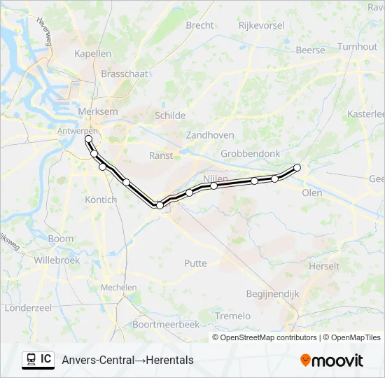 IC Train Line Map