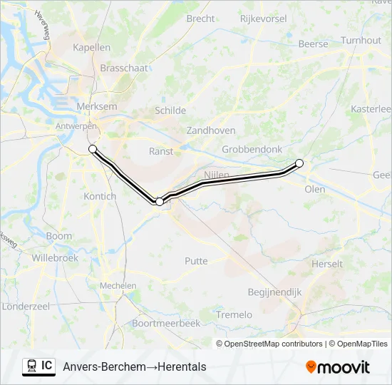 IC Train Line Map