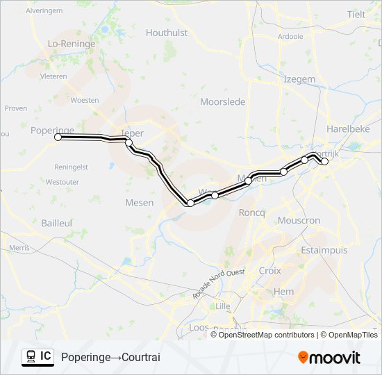 IC train Line Map