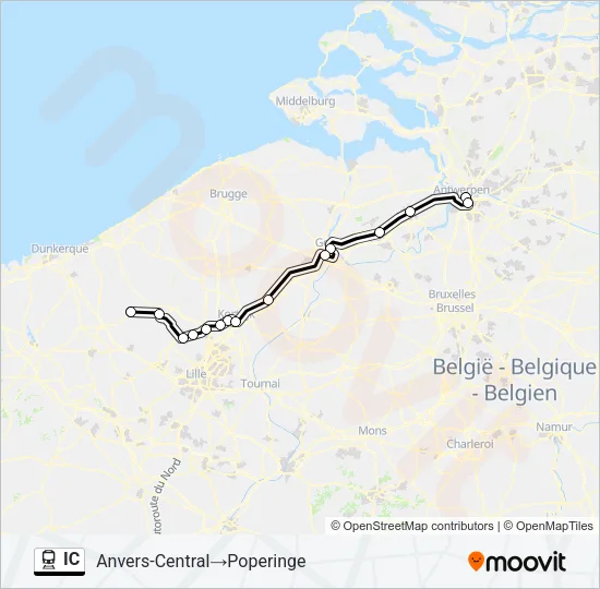 IC Train Line Map
