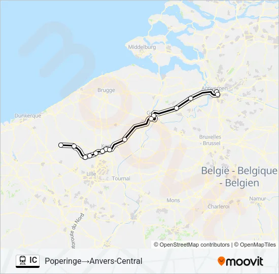 IC Train Line Map