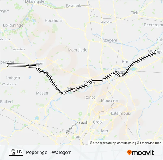 IC Train Line Map
