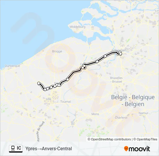 IC Train Line Map